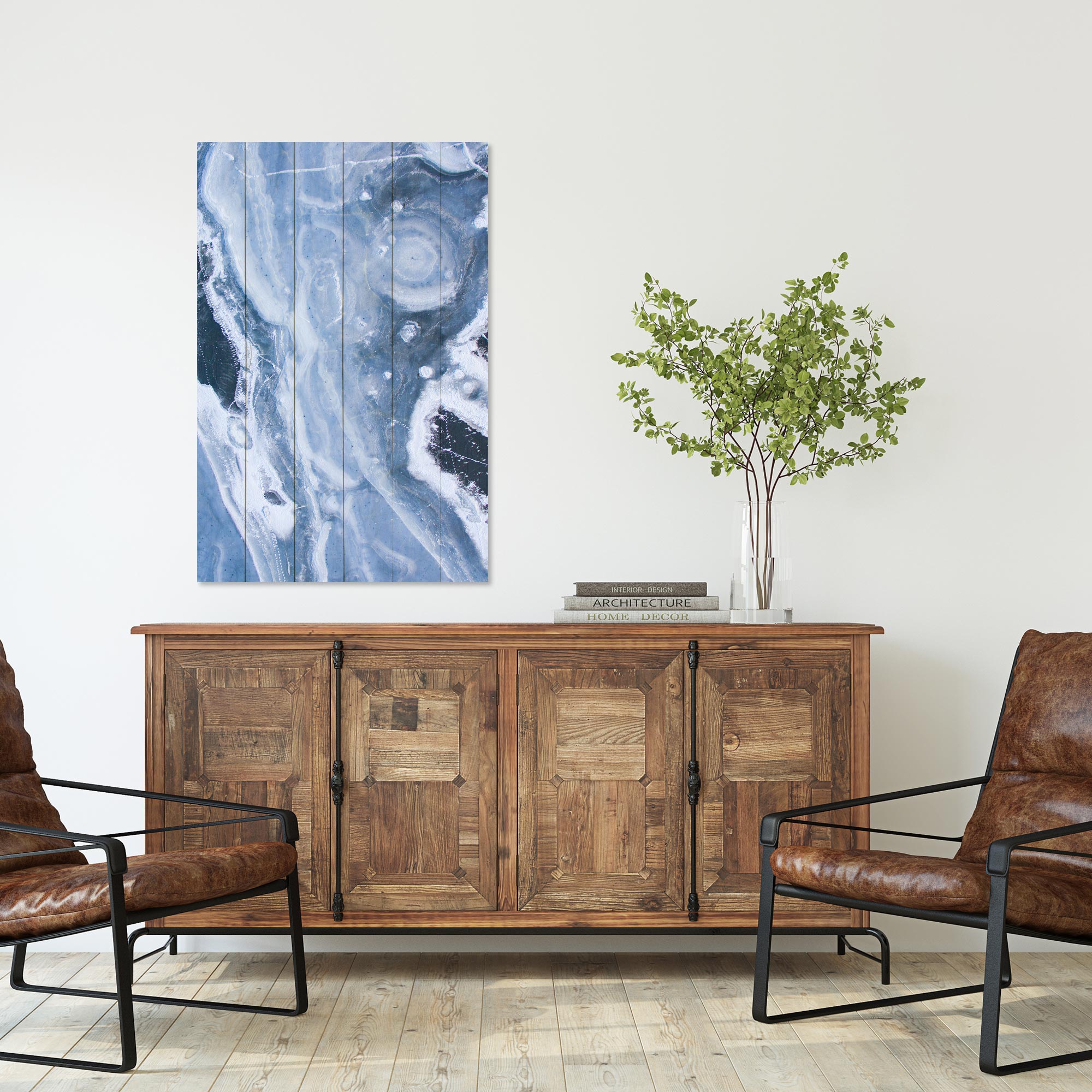 Bild Wood Blue Abstraction-60x90 cm