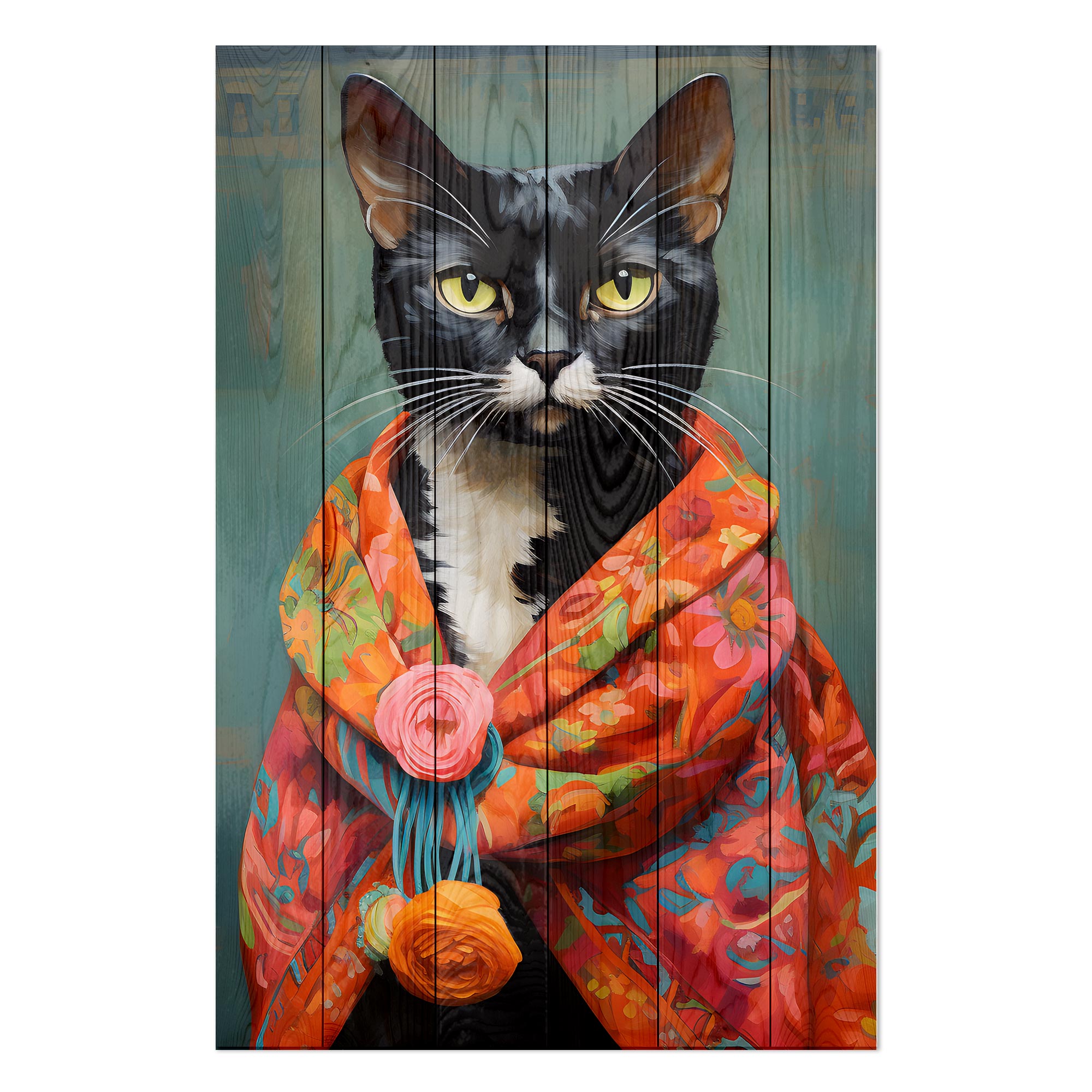 Bild Wood I see you Cat-20x30 cm