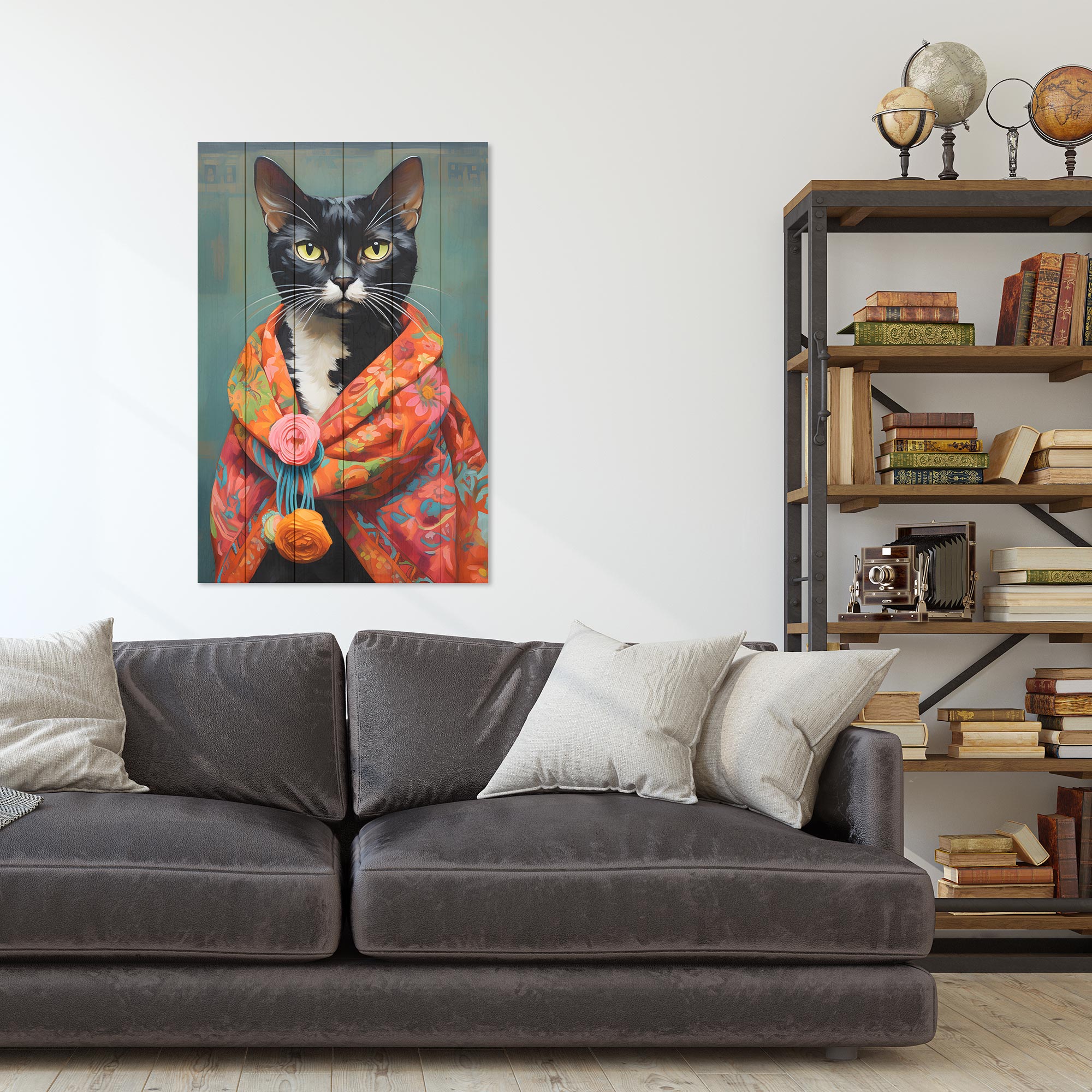 Bild Wood I see you Cat-60x90 cm