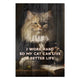 Obraz Wood I work hard so my Cat can live a better life-30x30 cm