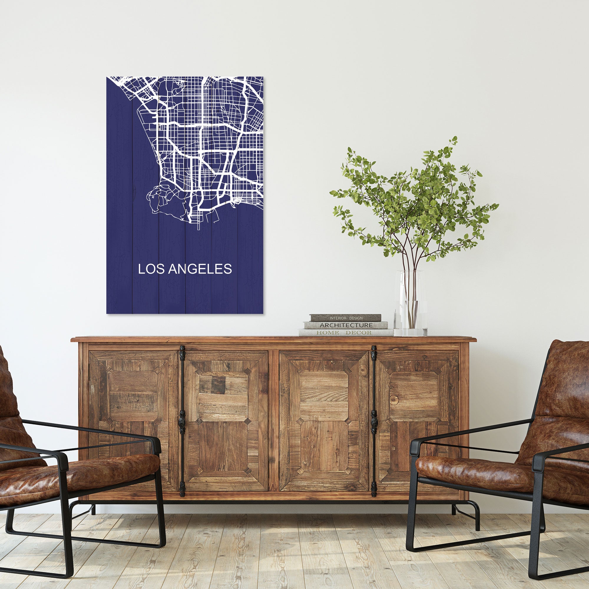 Wood Picture Los Angeles-60x90 cm