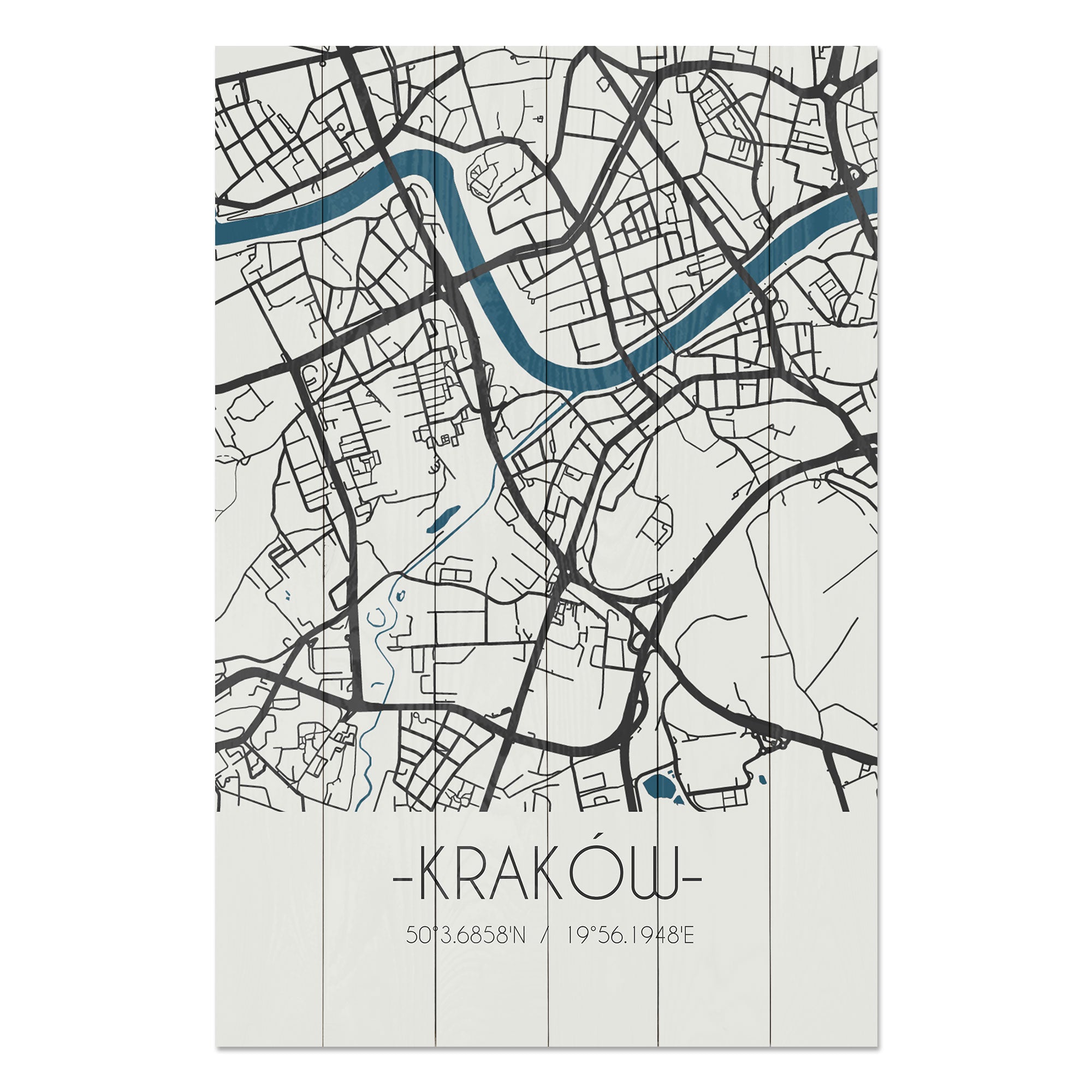 Obraz Wood Kraków-60x90 cm