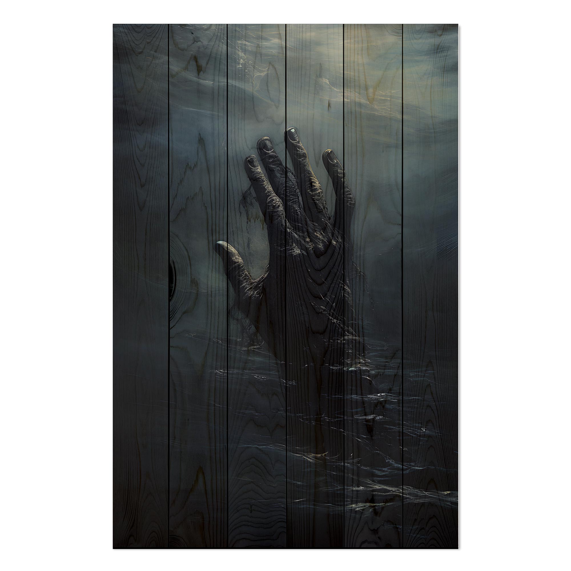 Obraz Wood Hand Dark Water-40x60 cm