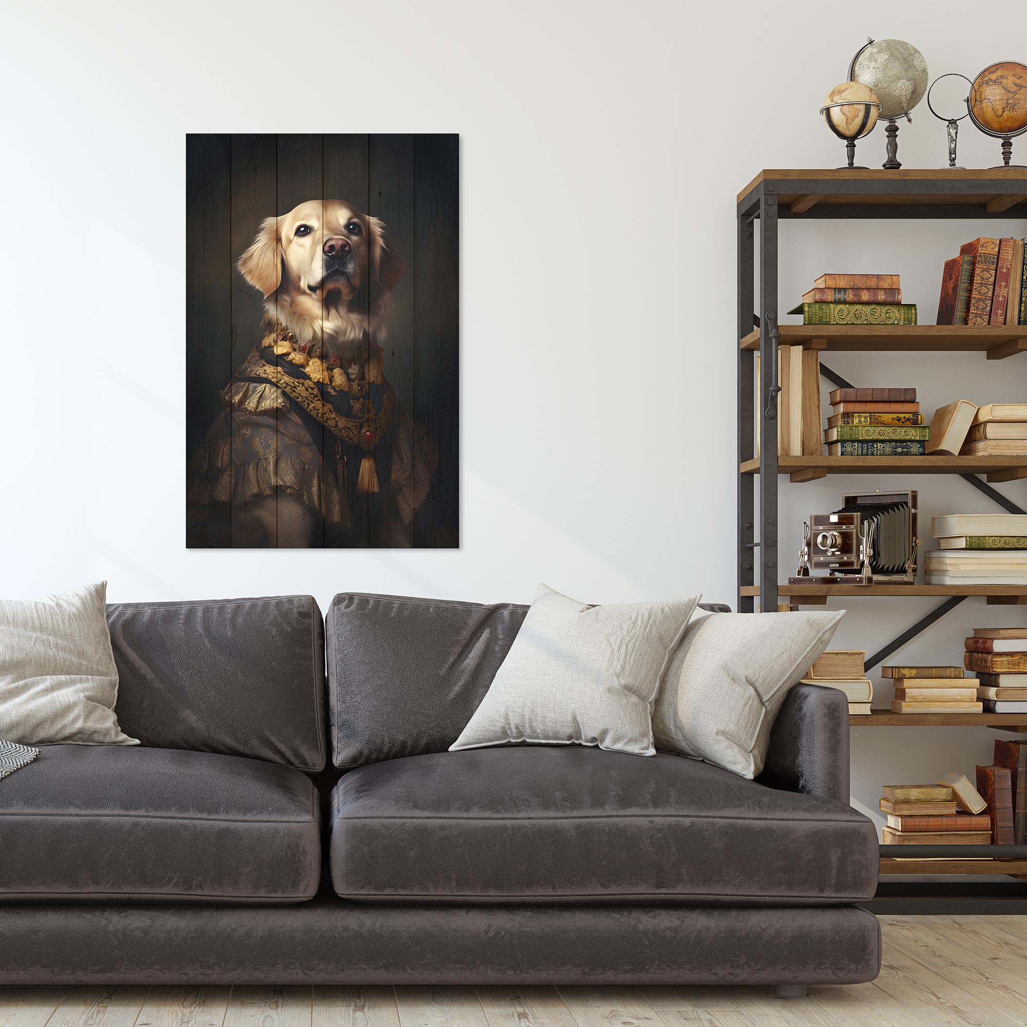 Obraz Wood Golden Retriver-30x30 cm