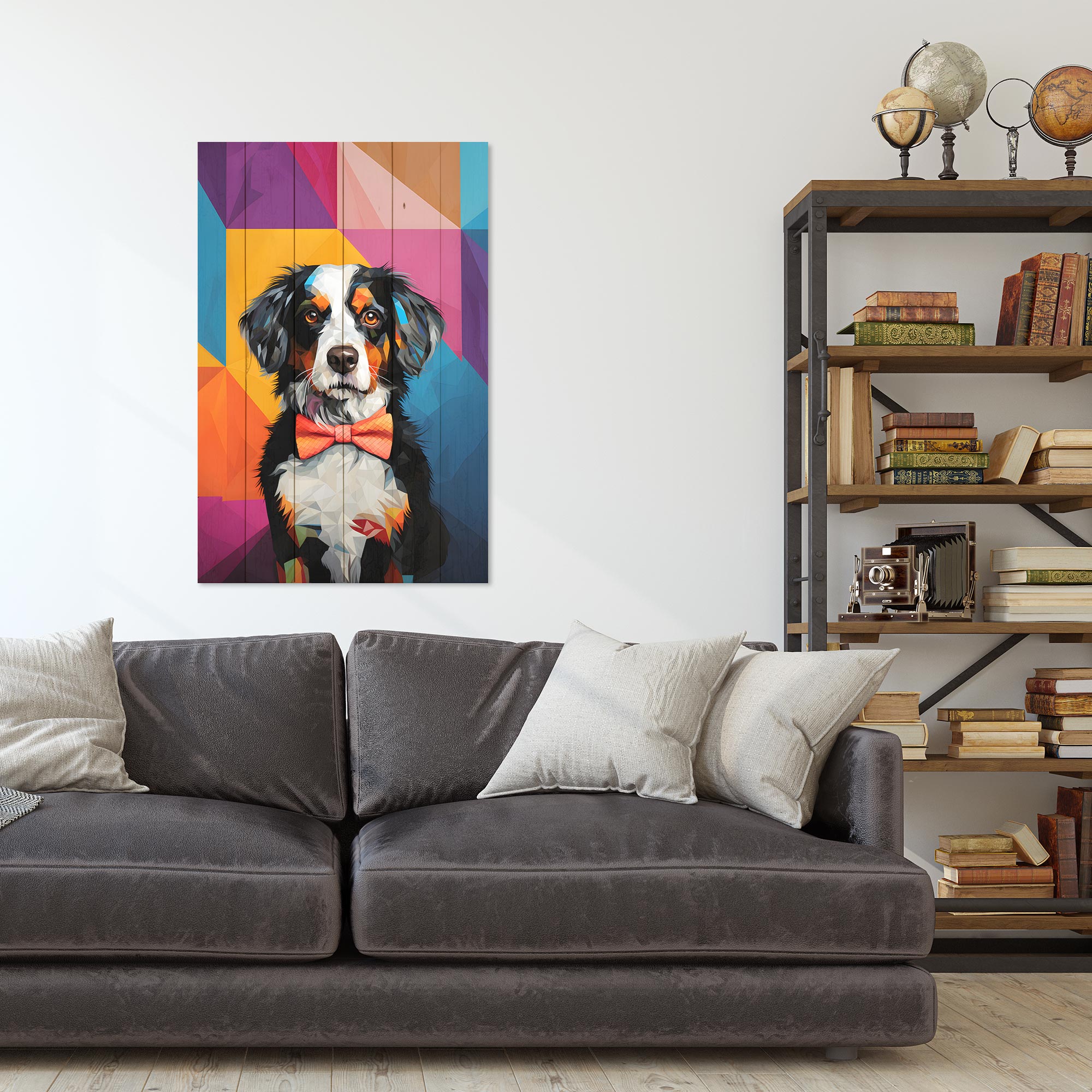 Obraz Wood Mozaika psa-40x60 cm