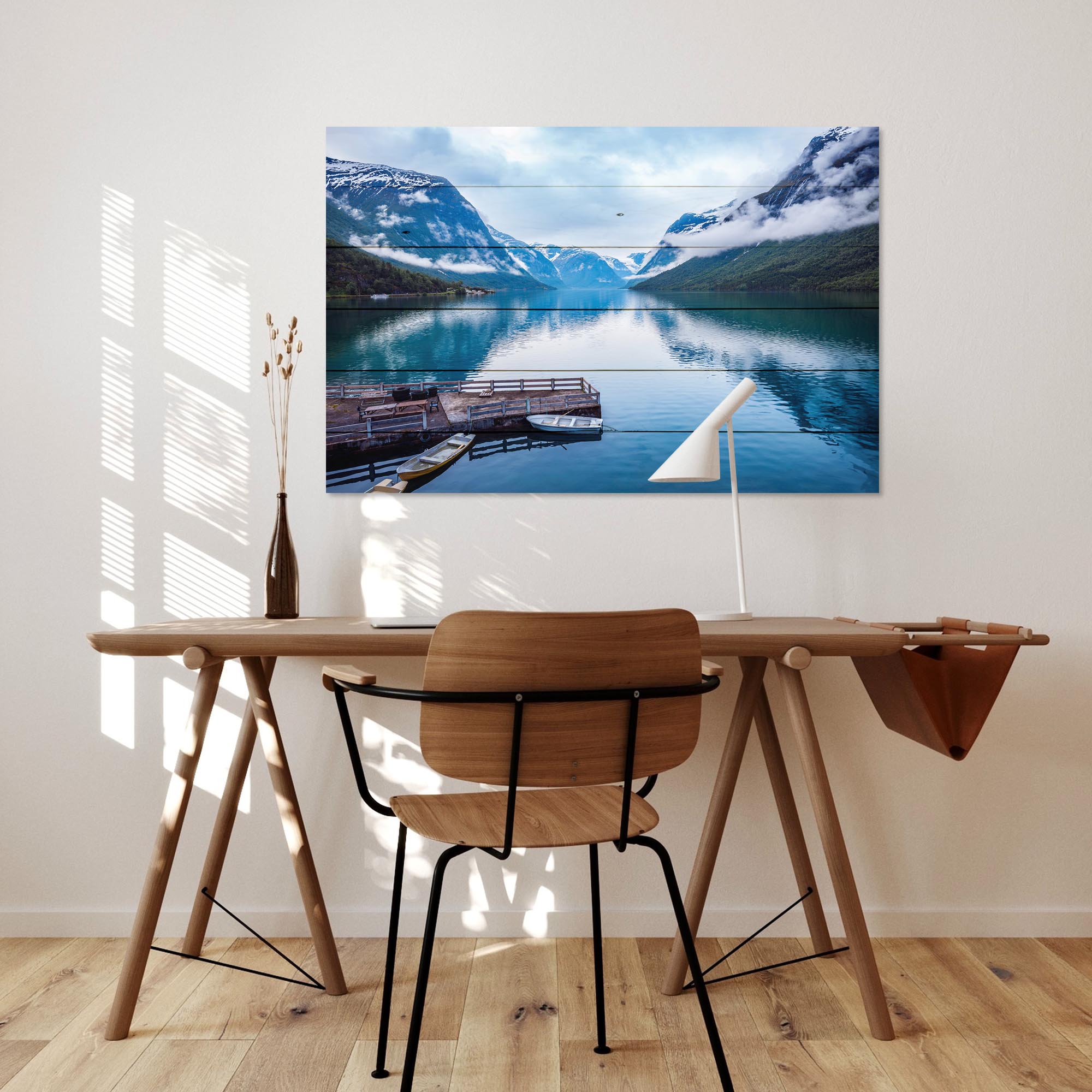 Wood Picture Oslo Beautiful Norwegian Lake