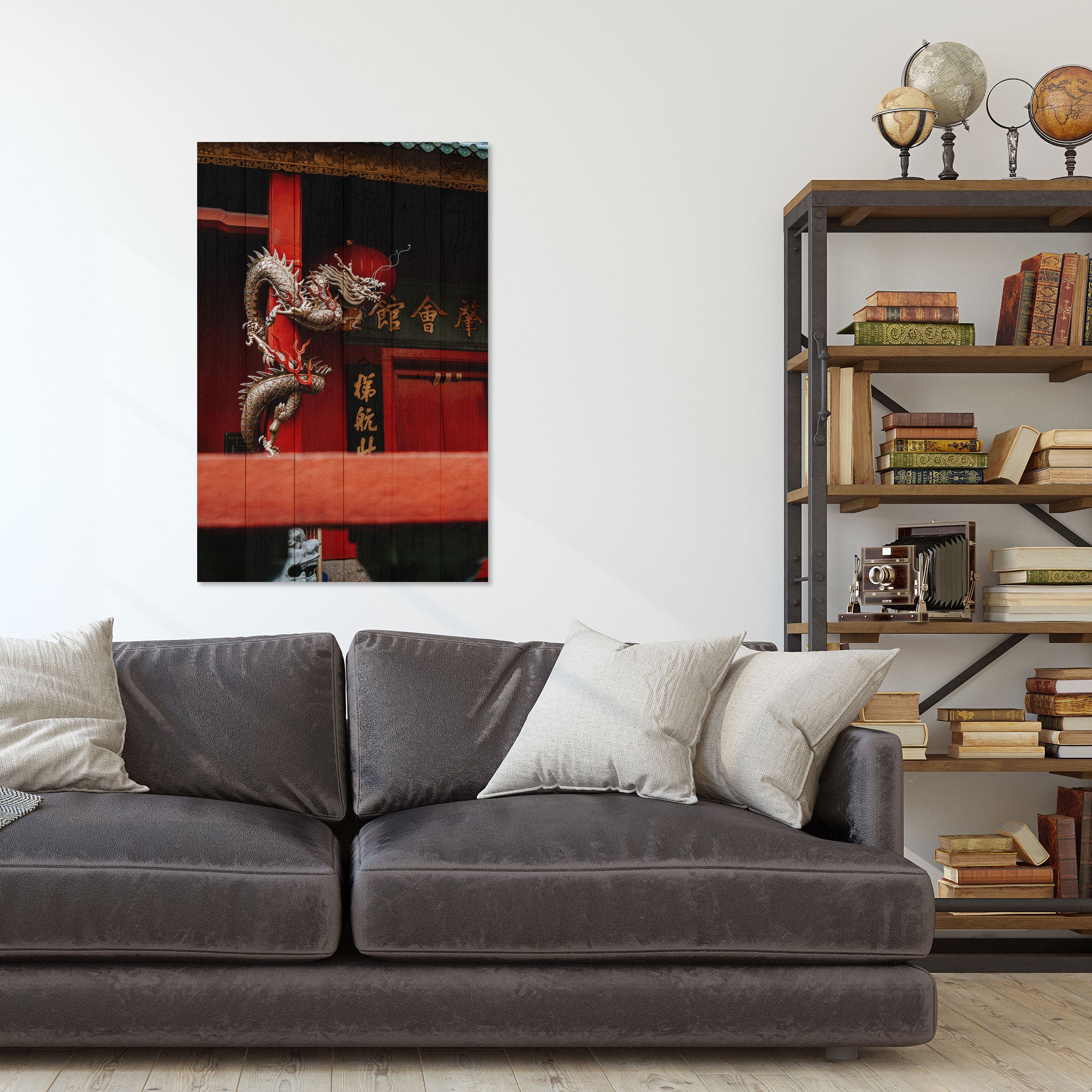Wood Picture China Dragon-60x90 cm