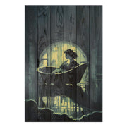 Obraz Wood Bath Dark Academia-60x90 cm