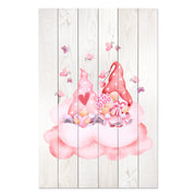 Bild Wood Pink Gnome Couple-20x30 cm