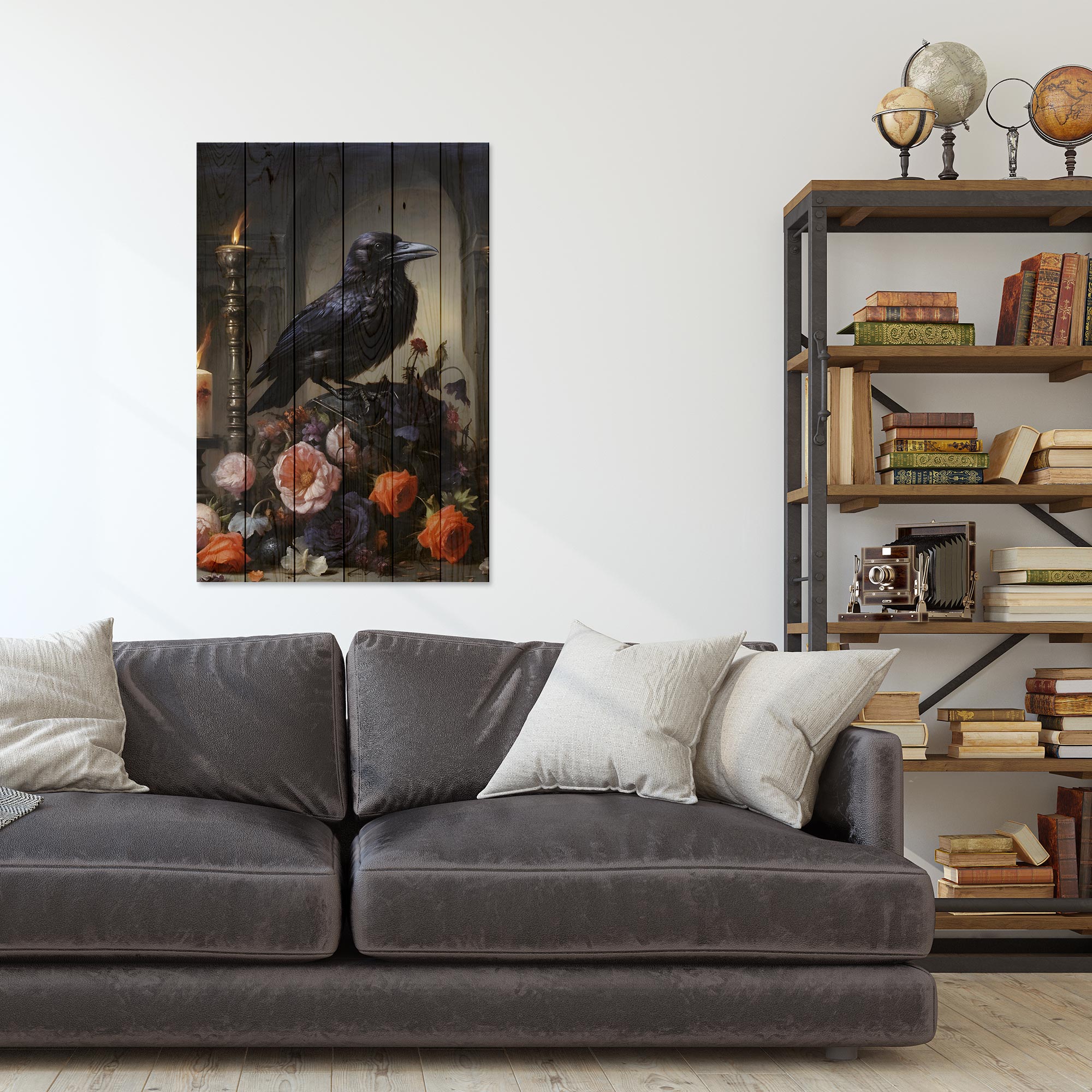 Bild Wood Crow Dark Academia-40x60 cm