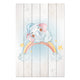 Obraz Wood Little Elephant on the Rainbow-60x90 cm