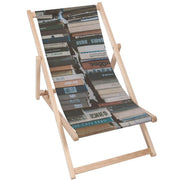 Wooden Deck Chair Old Books