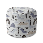 Runder Hocker Pastell Kinder Dinosaur-Oxford