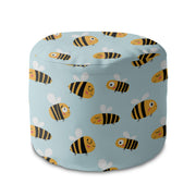 Round Pouf Footrest Bee Life-Panama