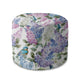 Round Pouf Footstool Birds in Flowers-Panama