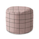 Round Pouf Footstool Distorted Pink-Oxford