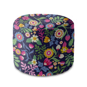 Round Pouf Footstool Exotic Floral-Oxford
