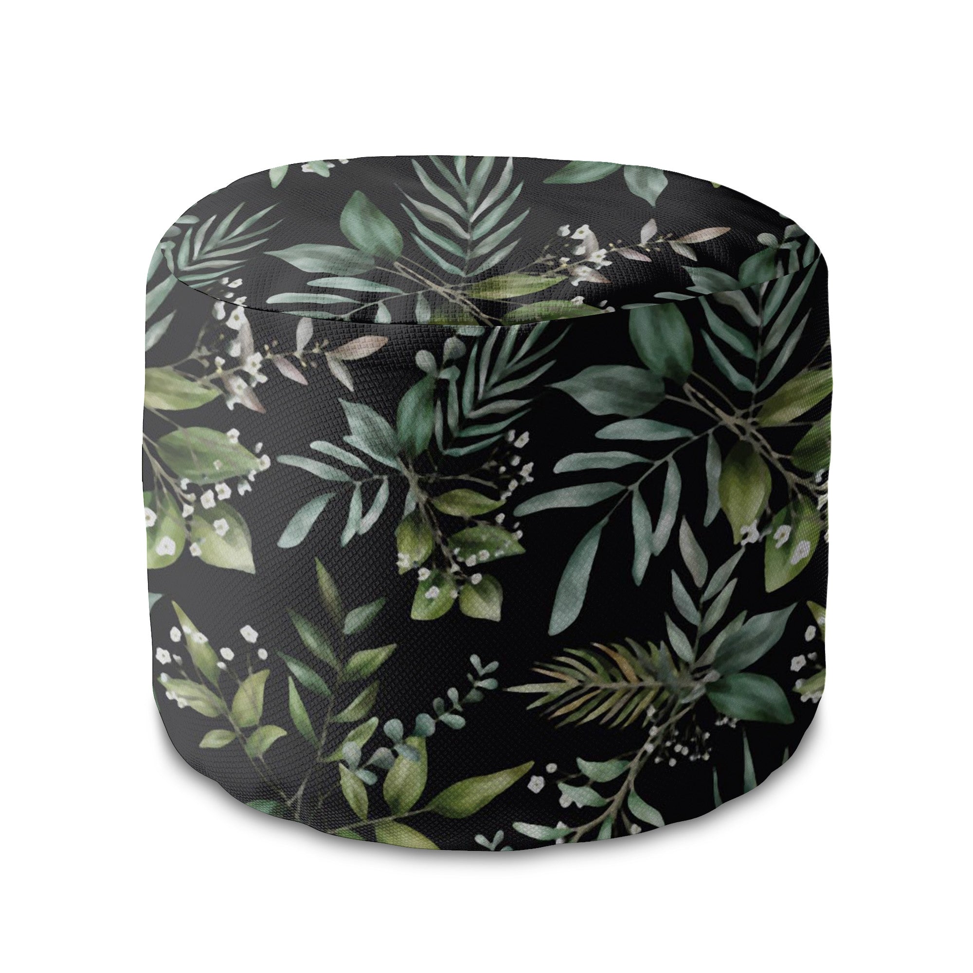 Okrúhly puf podnožka Watercolor Elegant Floral-Oxford