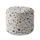Round Pouf Footstool Vintage Terrazzo-Panama