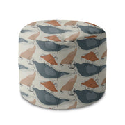 Round Pouf Footstool Ginkgo-Oxford