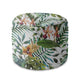 Round Pouf Footrest Floral Watercolor-Oxford