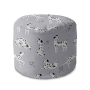 Round Pouf Footrest Cartoon Dalmatian-Oxford