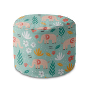 Round pouf footstool Elephant Morning-Oxford