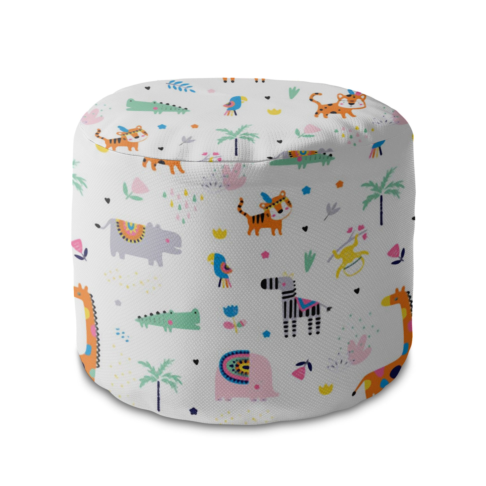 Round pouf footstool Happy Zoo-Oxford