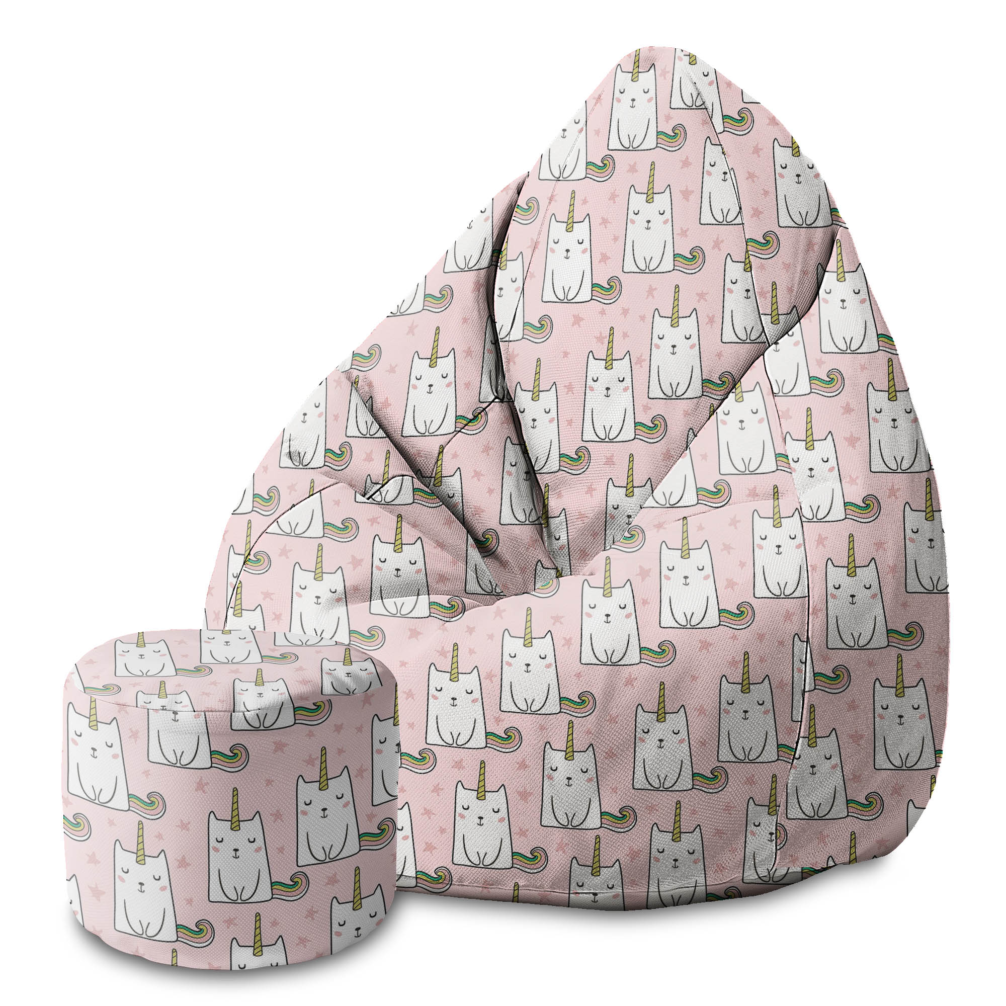 Kulatý puf podnožka Kicia-Rożek