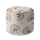 Round pouf footstool Boho Rainbow with Stars-Oxford