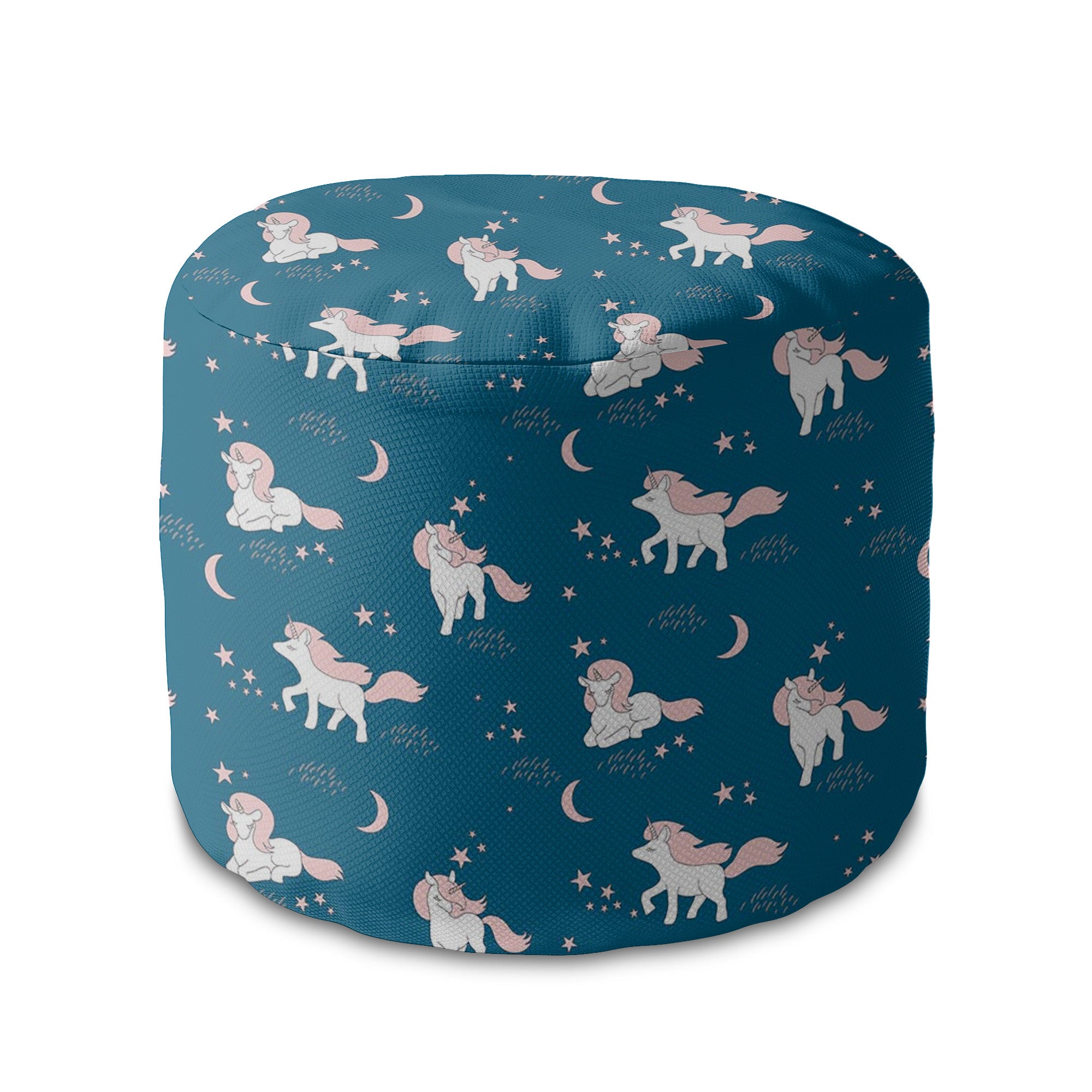 Round pouf footstool Magical Pink Unicorn-Panama