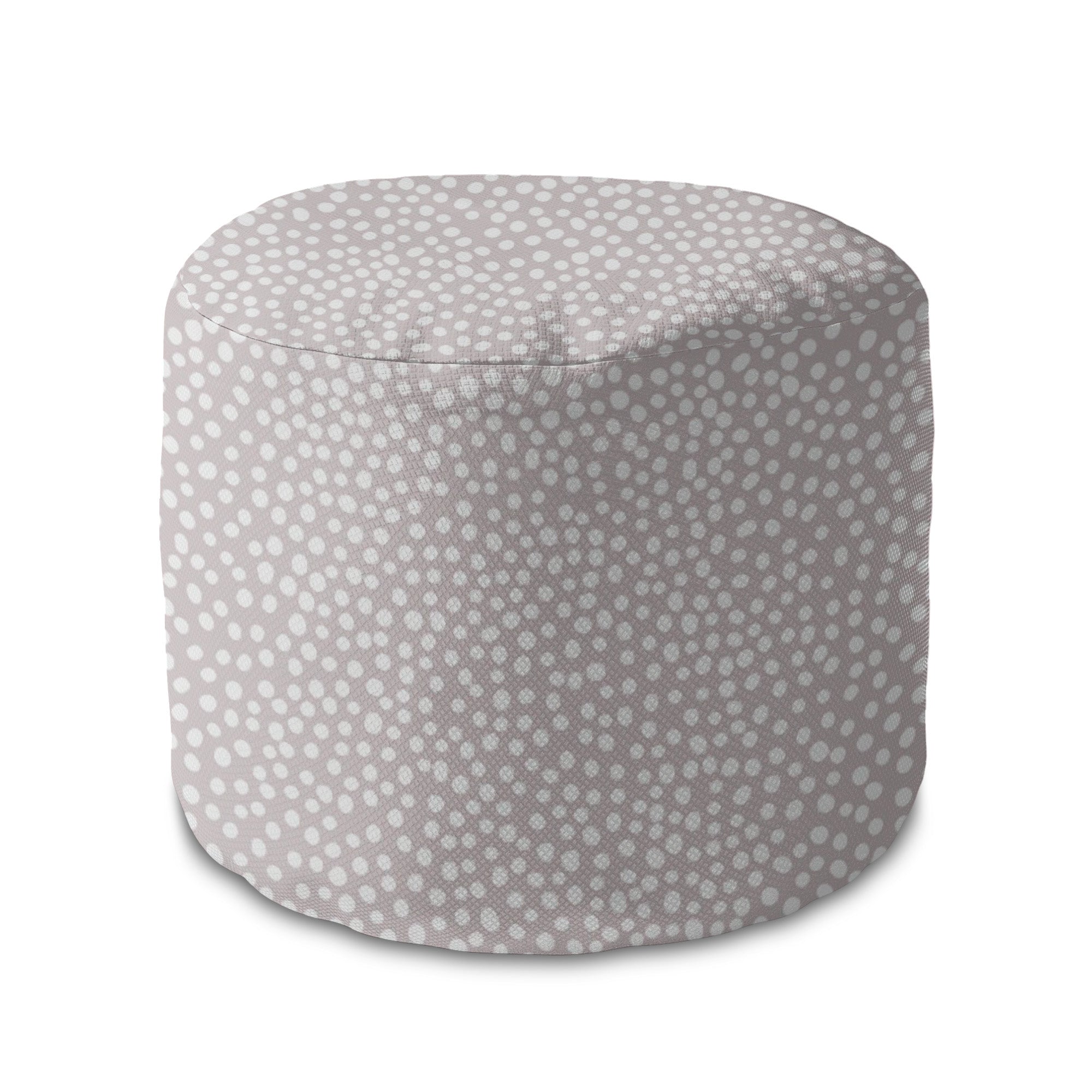 Round Pouf Footstool Abstract Earth Dots-Panama