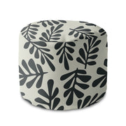 Round Pouf Footstool Artistic Abstract Leaves