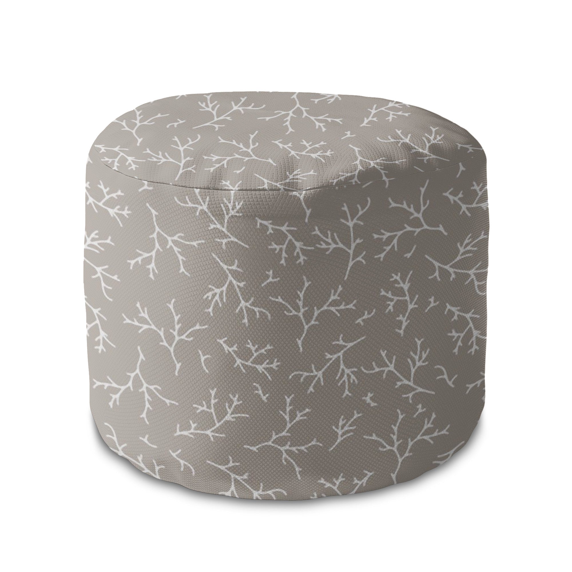 Round Pouf Footstool Autumn Branches-Panama