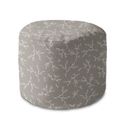 Round Pouf Footstool Autumn Branches