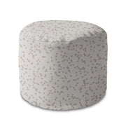 Round Pouf Footstool Beige Dots-Oxford