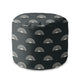 Round Pouf Footstool Artistic Abstract-Oxford