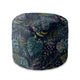 Round Pouf Footstool Animal Textures Plants-Panama