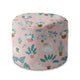 Round Pouf Footrest Cat and Plants-Panama