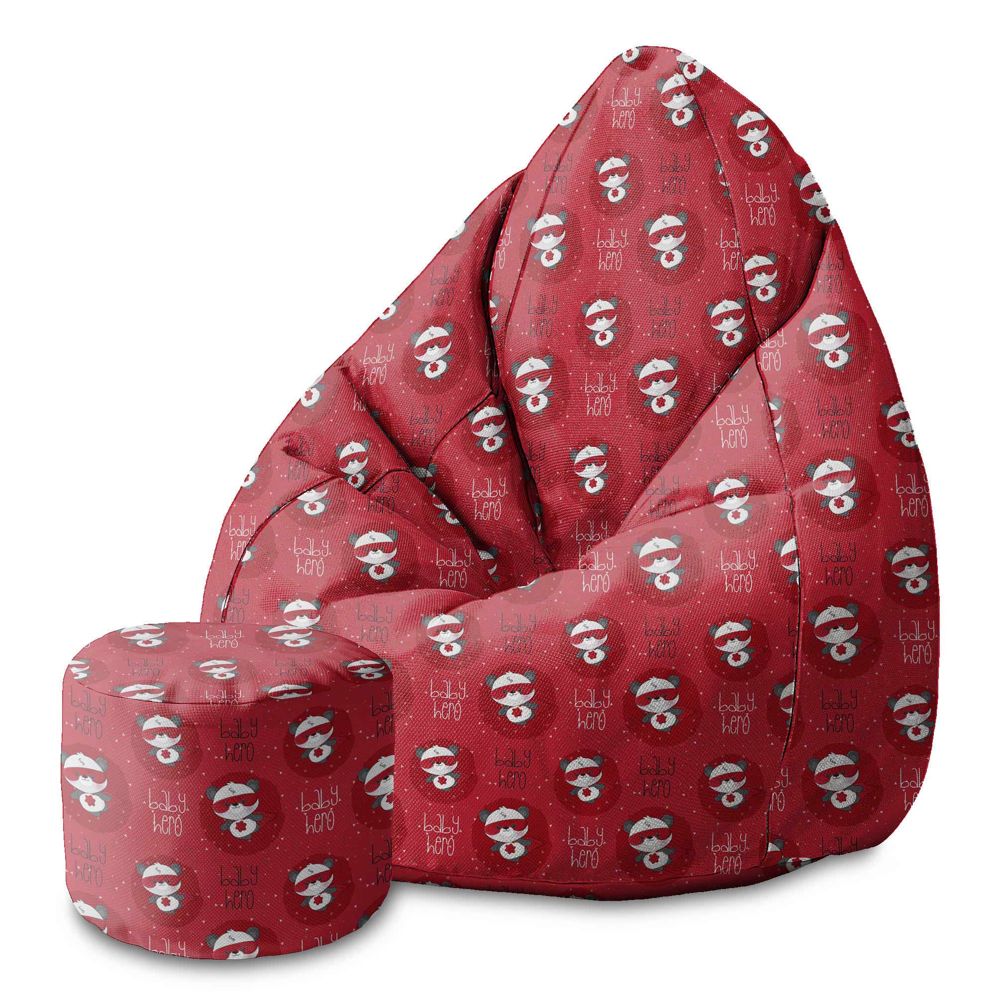 Round Pouf Footrest Baby Hero-Oxford