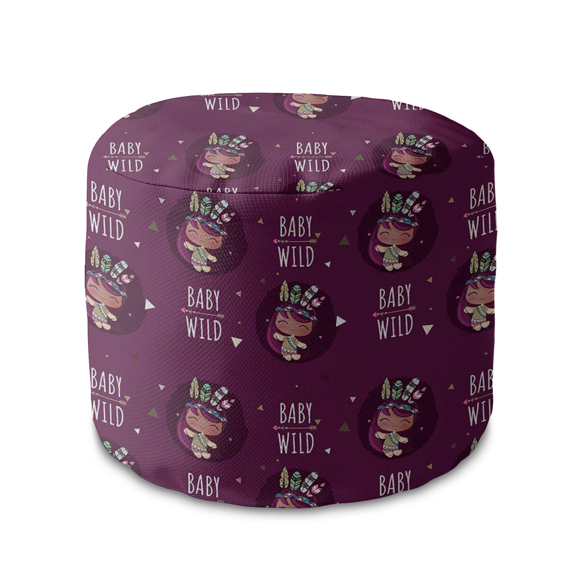 Round Pouf Footrest Baby Wild-Velvet