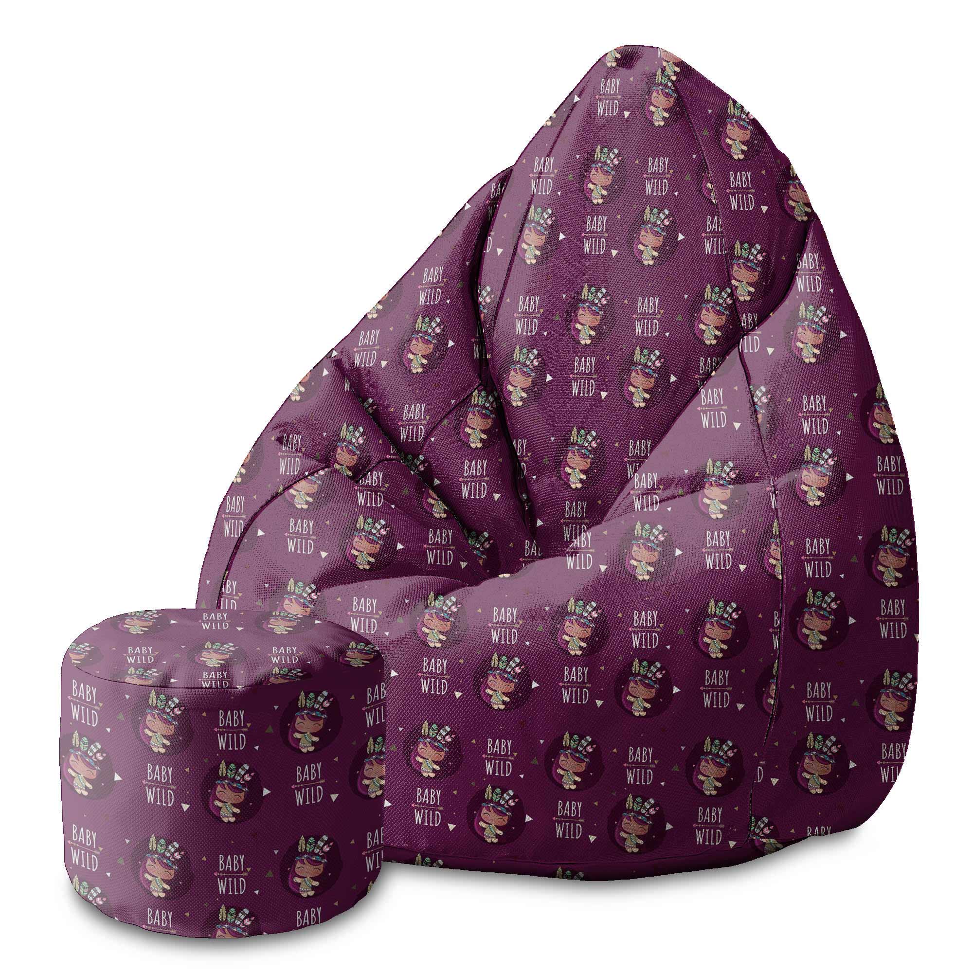 Round Pouf Footrest Baby Wild-Oxford