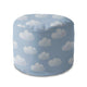 Kulatý puf podnožka Blue Clouds
