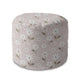 Round pouf footstool Light Flowers-Oxford