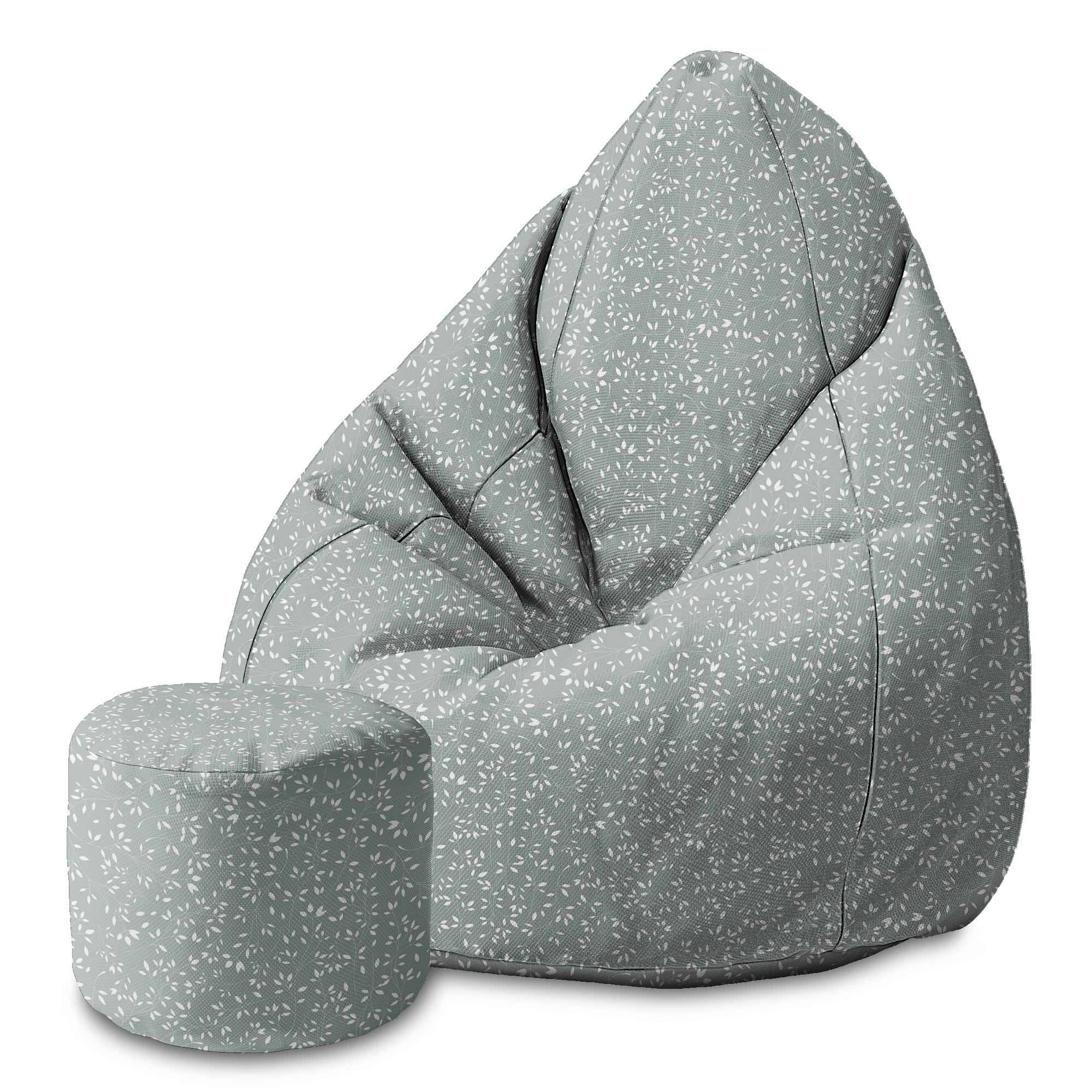 Round pouf footstool Simple Floral-Oxford