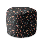 Round pouf footstool Dark Terrazzo-Oxford