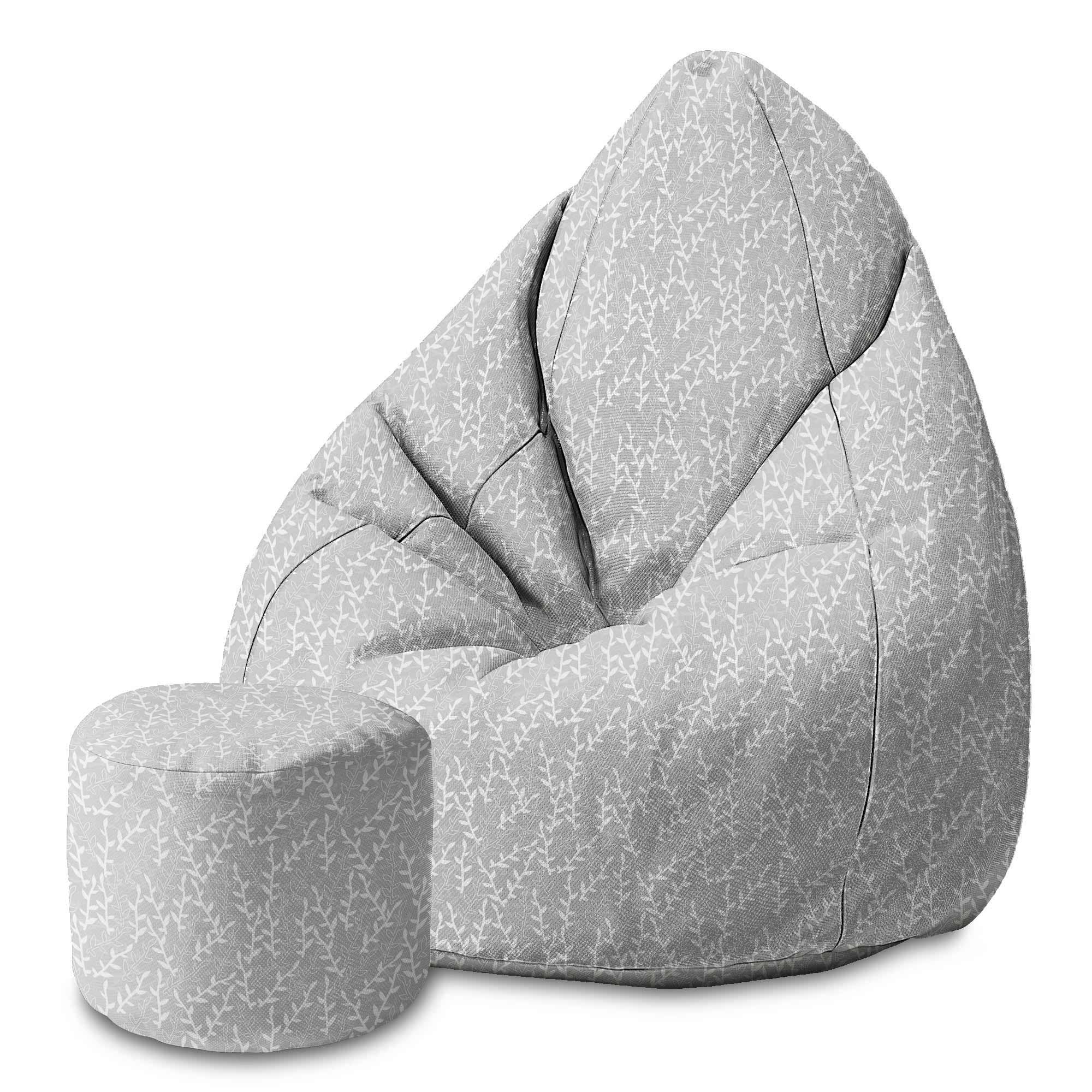 Round pouf footstool Botanical Doodles