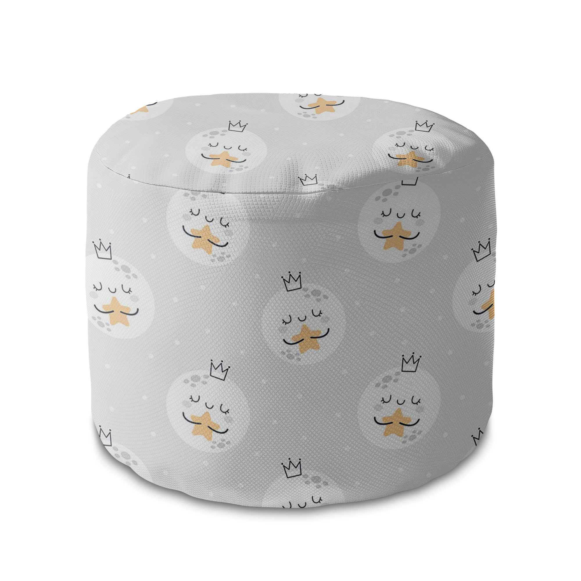 Okrúhly puf na nohy Moon and Star-Velvet