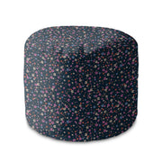 Round Pouf Footstool Ditsy Floral-Velvet