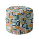 Okrúhly puf na nohy Abstract Cut Out-Velvet